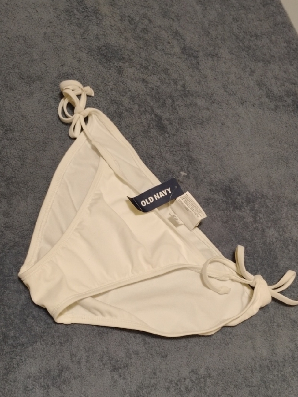 Old Navy White Tie-Side Bikini Bottoms Size M